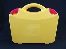 LEGO Yellow & Orange Plastic Carrying Case Storage Box With Movable Dividers