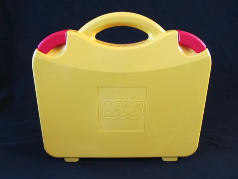 LEGO Yellow & Orange Plastic Carrying Case Storage Box With Movable Dividers