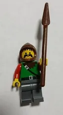 Lego Forestman Minifigure from Castle Dark Forest. With Spear. Vintage