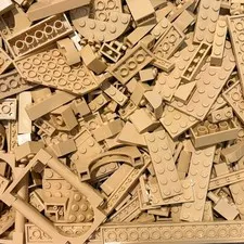 Lego Lot Bulk: Color: TAN. One Pound Assorted Pieces