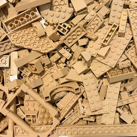 Lego Lot Bulk: Color: TAN. One Pound Assorted Pieces