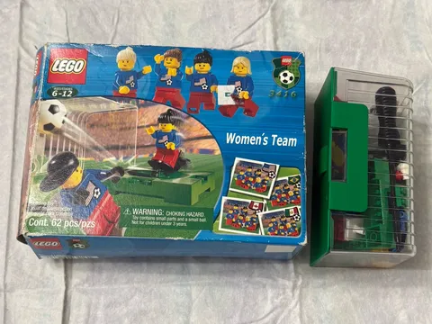 LEGO #3416 WOMENS SOCCER TEAM USA SHOOT OUT 100% Complete W Box--Stickers Used