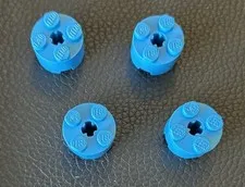 LEGO 3941 Brick Round 2 x 2 Axle Hole Lot 4 Dark Azure Replacement