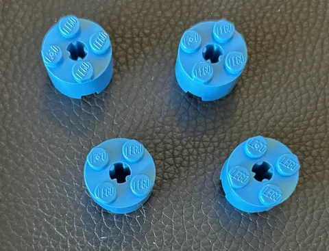 LEGO 3941 Brick Round 2 x 2 Axle Hole Lot 4 Dark Azure Replacement