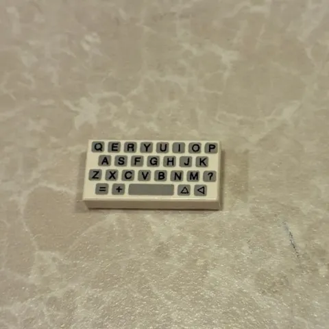 LEGO White Tile 1 x 2 Computer Keyboard Simple Pattern 3069p80 3069bp80
