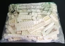LEGO By The Pound White Bricks 12.5 oz Bag