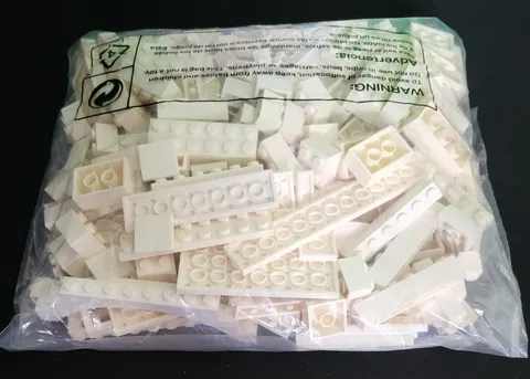 LEGO By The Pound White Bricks 12.5 oz Bag