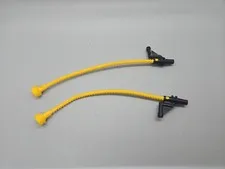LEGO 6425 Duplo Fire Hose Yellow  Fuel Line Black Nozzle Lot Of 2