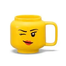 LEGO Storage Products: 40460813 Small Ceramic Mug 8.6 oz. Winking Girl NEW