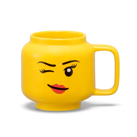 LEGO Storage Products: 40460813 Small Ceramic Mug 8.6 oz. Winking Girl NEW