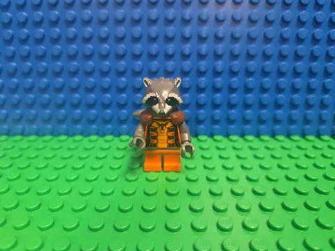LEGO Rocket Raccoon Minifigure 76020 Guardians Galaxy sh0122 CMF Lot Rare GOTG 