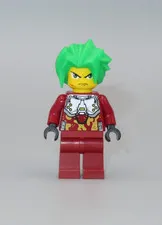 LEGO Exo Force Takeshi dark red with green hair minifigure 8113