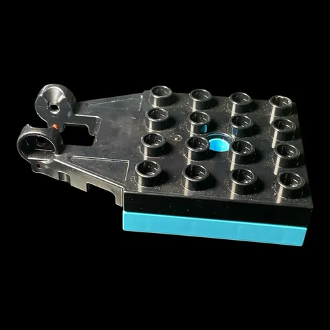 Duplo  - special part -turquoise and black spinning plates-comb ship (MISC71)