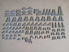 LEGO BULK LOT 138 LIGHT BLUISH GRAY WEDGE WING PLATES 4X4 8X3 6X3 3X2 4X2 MORE