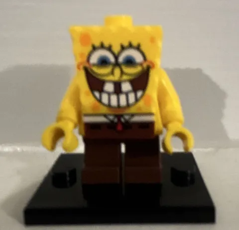 LEGO SpongeBob SquarePants Minifigure Figure with Black Display Stand