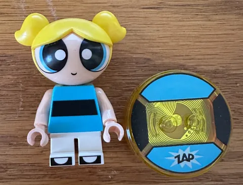 LEGO Dimensions Powerpuff Girls BUBBLES minifigure with disc