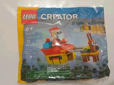 New -sealed Lego 30670 Creator Santa's Sleigh Ride+ Reindeer Building Toy  