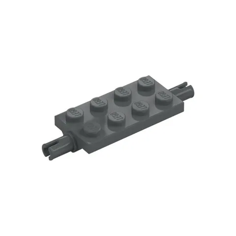 LEGO 25x Dark Bluish Gray Plate, Modified 2 x 4 with Pins inv.623