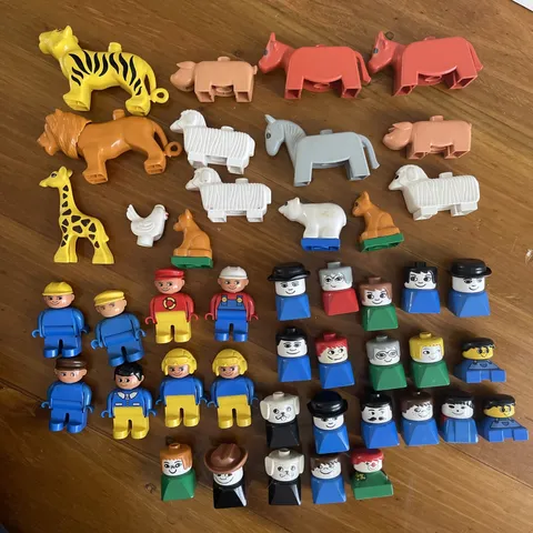 Mixed Lot Of 44x Lego Duplo Figures (Animals + People) Vintage