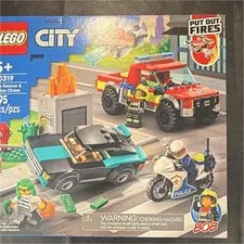 LEGO City 60319 Fire Rescue & Police Chase 295 pcs Set Ages 5+ TV Series