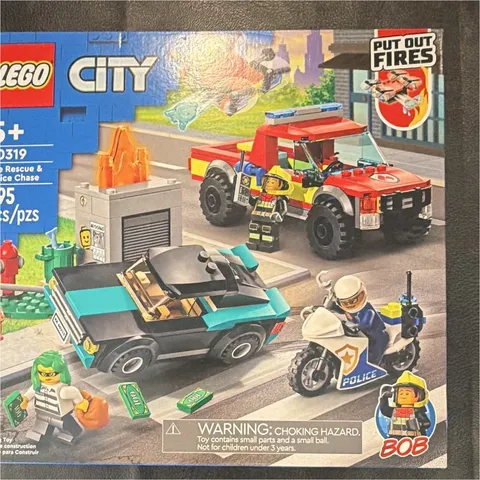 LEGO City 60319 Fire Rescue & Police Chase 295 pcs Set Ages 5+ TV Series