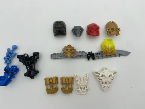 Bionicle Masks, Lot Of 6  Mask Plus 7 Miscellaneous Pieces