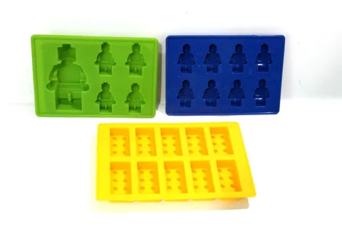 Lego Silicone Mini Figure Block Mold Candy Soap Jello Ice Party Crafts Blue Lot