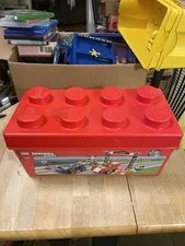 LEGO  Juniors Storage Bins 8 Stud Container Plastic Case ONLY Red