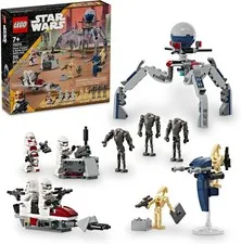 LEGO Star Wars Clone Trooper & Battle Droid Battle Pack Set for Kids, Buildable 