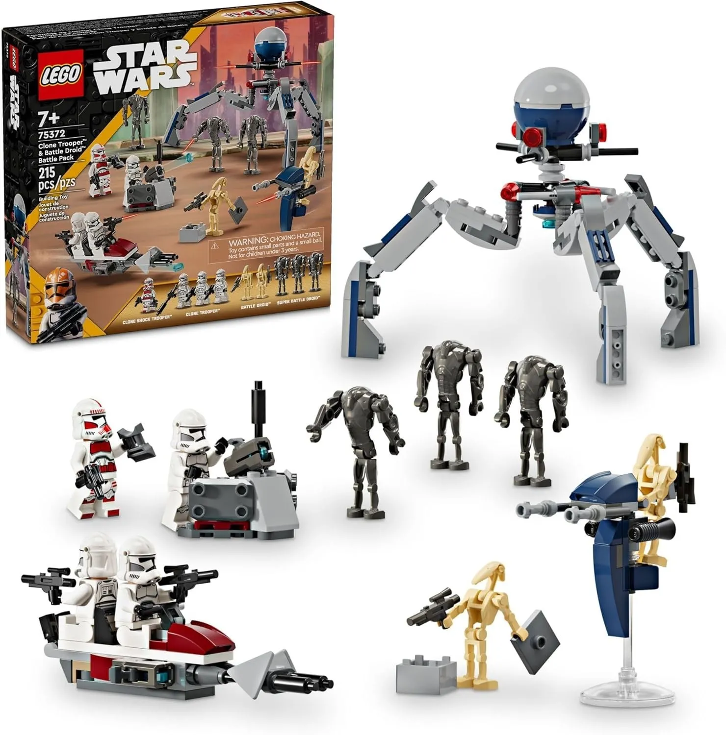 LEGO Star Wars Clone Trooper & Battle Droid Battle Pack Set for Kids, Buildable 