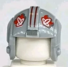 NEW LEGO® Light Bluish Gray Minifigure Helmet T-16 Skyhopper Pilot Pattern 