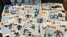 🔥Lego Instruction Manual Booklet Bulk Exactly 57!🔥One Piece, Marvel &Minecraft