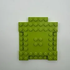 LEGO Lime Green Baseplate 15624 Modified 8x8 Cutouts Indentations Ledge Piece