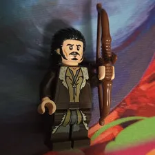 LEGO The Hobbit Bard the Bowman Minifigure lor052 w/ Bow & Arrow 2014
