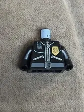 Lego City Police Officer with Leather Zip Jacket