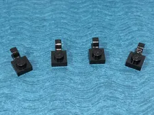 LEGO PART 52738 PLATE 1X1 W/HORIZONTAL CLIP (THICK OPEN O CLIP) 4 PIECES (BLACK)