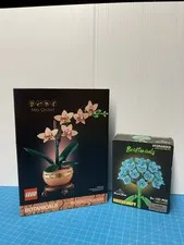 LEGO Botanicals: Mini Orchid (10343) Unopened damaged box Bonus! Hydrangea brick