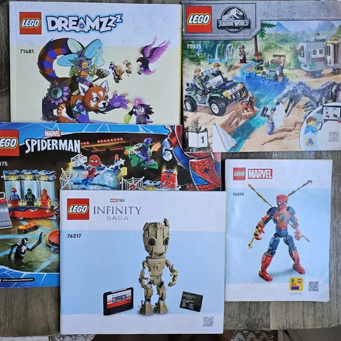 Lego Instruction Manuals Lot Of 6  76175, 71481, 76217, 76298, 75935 Spiderman 