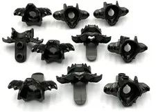 Lego 10 New Pearl Dark Gray Minifigure Armor Shoulder Pads Spiked w/ Dragon Jaw
