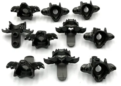 Lego 10 New Pearl Dark Gray Minifigure Armor Shoulder Pads Spiked w/ Dragon Jaw