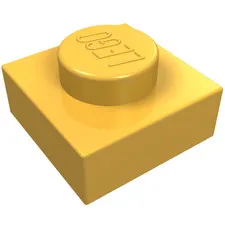 10x LEGO® Part 3024 - Plate 1 x 1