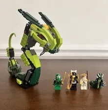 LEGO NINJAGO: Epic Dragon Battle (9450) Incomplete, Serpent, 5 minifigures 