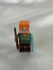 LEGO Minifigure Minecraft Alex min017 + Diamond Pixelated Pickaxe 18789 + Bow