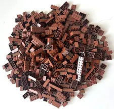 LEGO BULK LOT OF 400+ BROWN 2x2 2x3 2x4 2x6 etc BIG BRICK PIECES 2456 3001