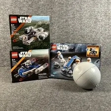 LEGO Star Wars Lot Razor Quest Rex Y-Wing 332nd Battle Pack Death Star NIB
