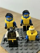 LEGO Extreme Team Minifigure w/Blue Helmet Black Visor Life Jacket 6567 6582 Lot