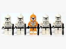 LEGO Star Wars Clone Trooper Phase 1 Minifigure Lot 5 Orange Bomb Squad sw0299 2