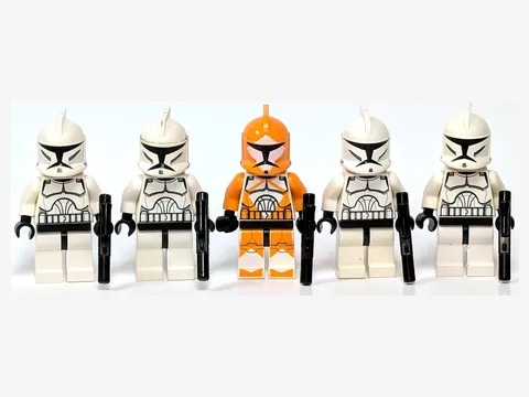 LEGO Star Wars Clone Trooper Phase 1 Minifigure Lot 5 Orange Bomb Squad sw0299 2