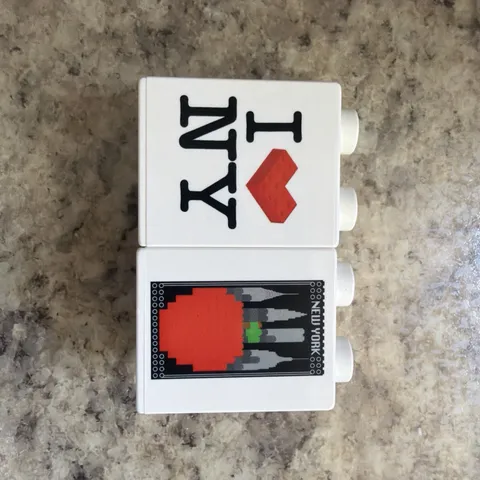 2010 LEGO DUPLO NEW YORK PROMOTIONAL 1x2x2 BRICK w/I LOVE NY