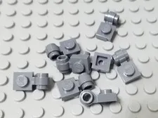 LEGO New Lot of 8 Dark Bluish Gray 1x1 Clip Light Plate Pieces